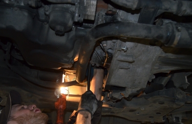 Снимаем коробку передач Ситроен Джампер